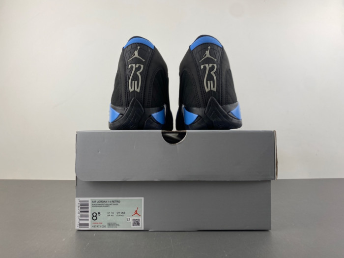 Air Jordan 14 “Black/University Blue” 487471-007